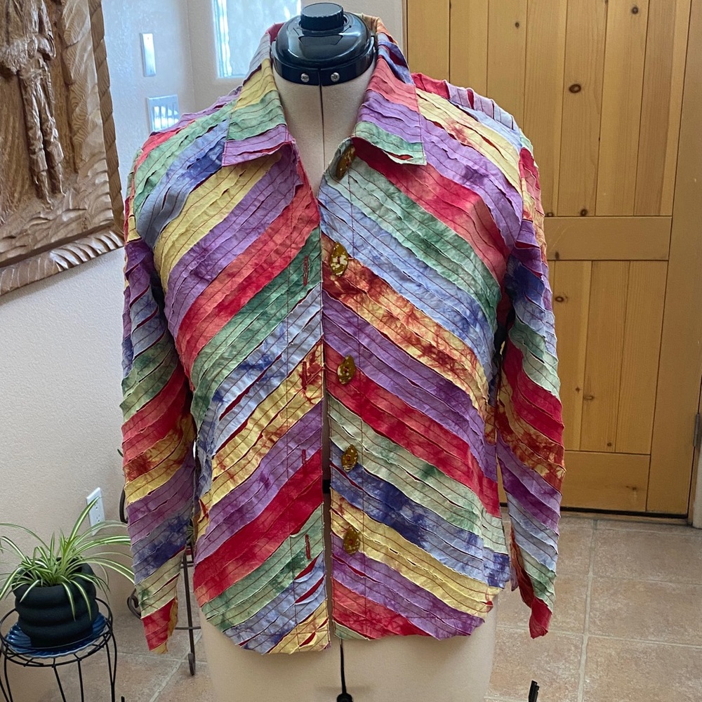 KEREN Hart Multicolor Textured Shirt Jacket